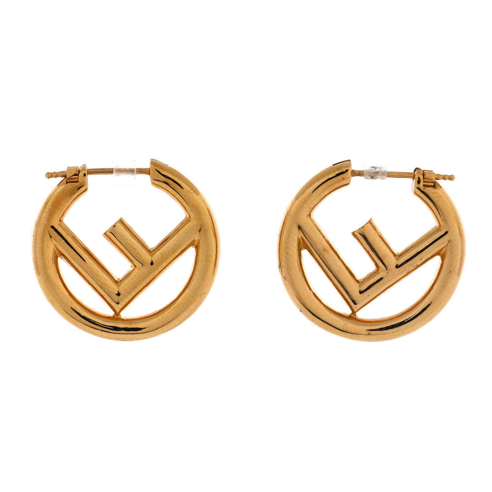 Fendi Small F is Fendi Hoop Earrings Metal